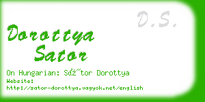 dorottya sator business card